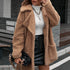 Single Breasted Bubble Fleece Jacket Loose Lapel Lamb Fleece Trench Coat - ROUTINE FASHION